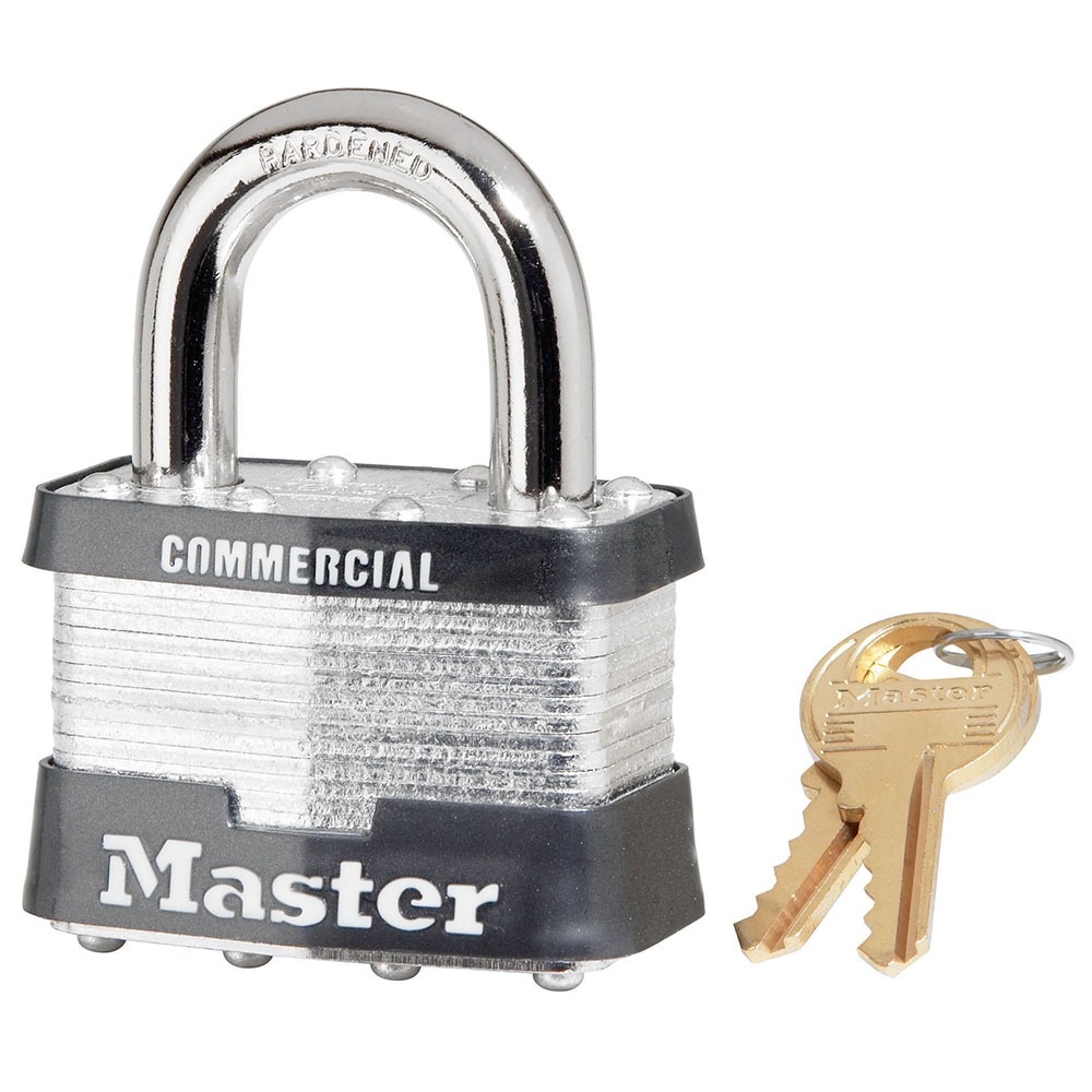 Master Lock Padlock Steel Padlock Keyed Alike, 10 mm Shackle, 51 mm Body