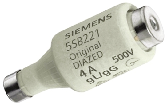 Siemens 4A D02 Diazed Fuse, E27 Thread Size, 500V ac
