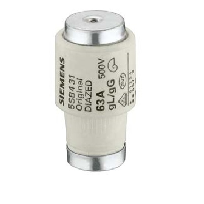 Siemens 63A D3 Diazed Fuse, 440V ac, 500 V ac