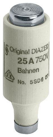 Siemens 2A D3 Diazed Fuse, 750V ac/dc