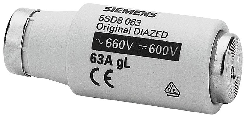 Siemens 63A D3 Diazed Fuse, 690V ac/dc