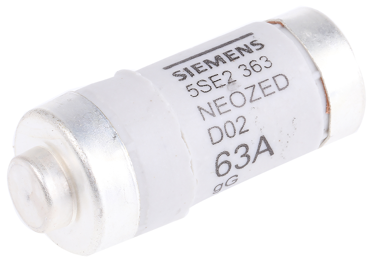 Siemens 63A D02 Neozed Fuse, 400V ac