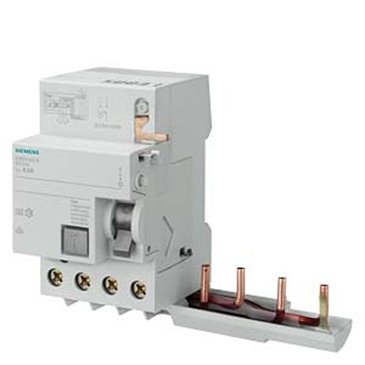 Siemens 5SM27 Series Residual Current Circuit Breaker, 63A, 4-Pole, 500 mA, Type A 400V ac