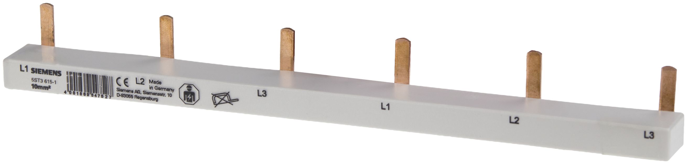 Siemens Copper SENTRON 5ST 3 Phase Busbar, 36 mm Pitch