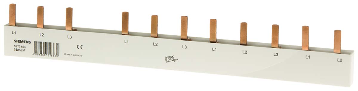 Siemens Copper SENTRON 5ST 3 Phase Busbar, 35.6 mm Pitch