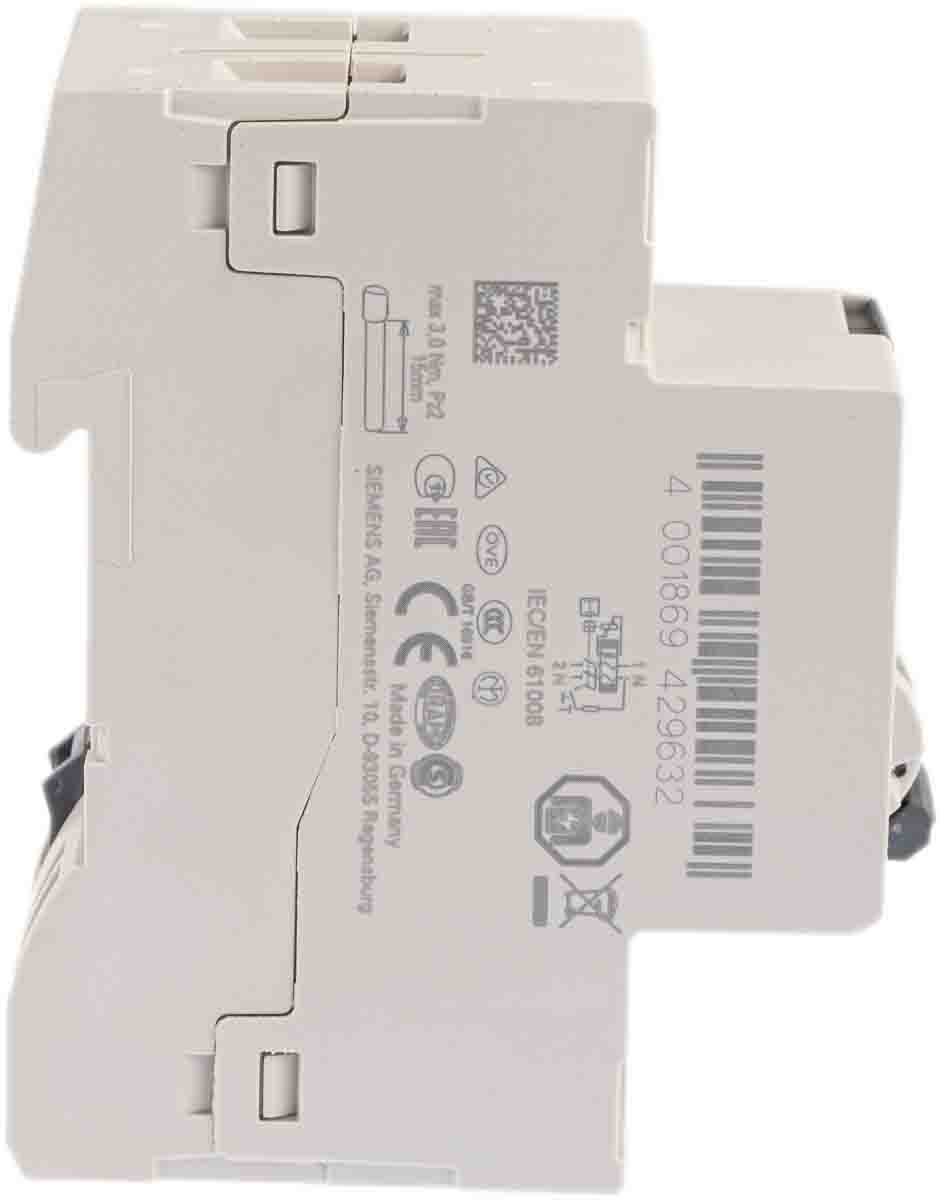 5sv3312-6 Siemens SENTRON Series Residual Current Circuit Breaker, 25A, 2-Pole, 30 mA, Type A, 0.8 kA 230V ac