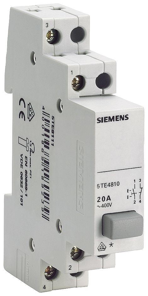 Siemens Push Button Circuit Trip for use with Standard Rail Mounting
