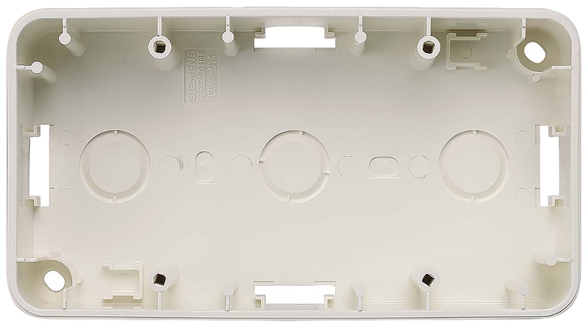 Siemens DELTA White Gloss Thermoplastic Back Box, IP20, Surface Mount 42.5 mm 80mm 42.5 mm