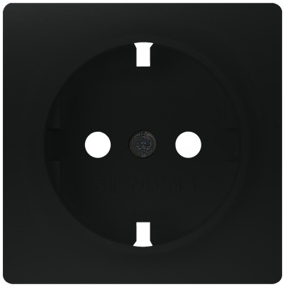 Siemens 5UB15 Black 1 Gang Electrical Socket, 16A Indoor, Schuko