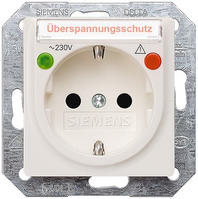 Siemens 5UB15 White 1 Gang Electrical Socket, 16A Indoor, Schuko