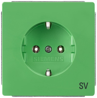 Siemens 5UB18 Green 1 Gang Electrical Socket, 16A Indoor, Schuko