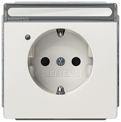 Siemens 5UB1854 Off-White 1 Gang Electrical Socket, 16A Indoor, Schuko
