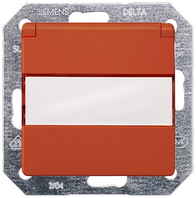 Siemens 5UB1908 Orange 1 Gang Electrical Socket, 16A Indoor, Schuko