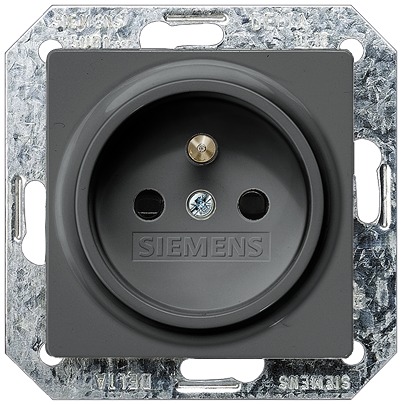 Siemens 5UB19 1 Gang Electrical Socket, 16A Indoor, Schuko