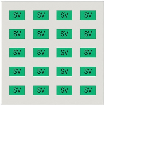 Siemens Adhesive Label Sheet-For Identification of Schuko Device Inserts of Versions Sv-. Quantity: 20 Per Pack