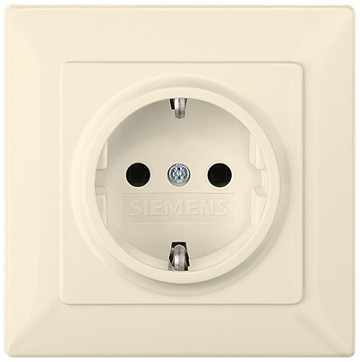 Siemens 5UH10 White 1 Gang Electrical Socket, 15A Indoor, American Socket