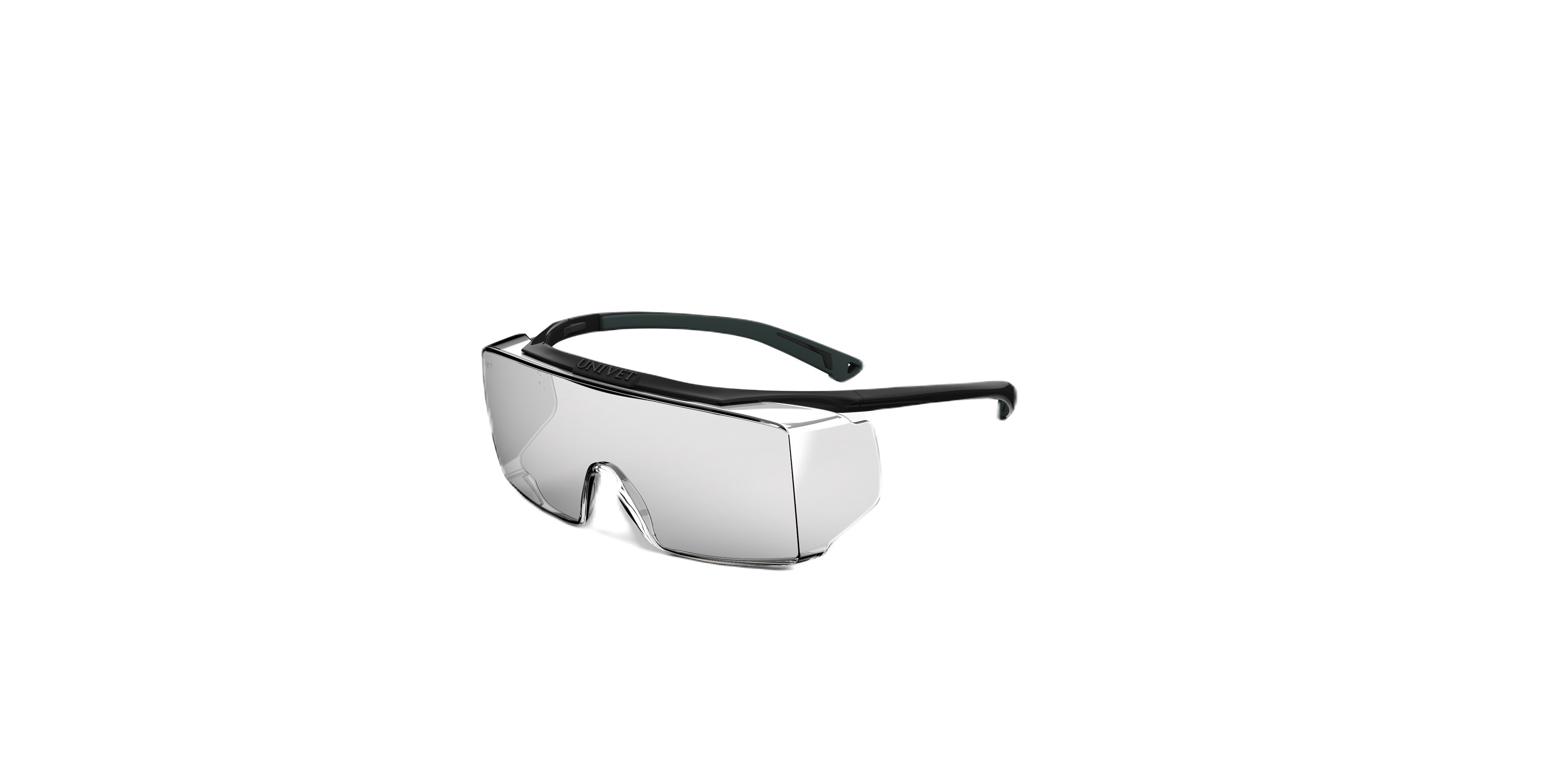Univet 5X2 Safety Glasses, Crack Resistant, Chemical Resistant, Impact Resistant, Clear Polycarbonate Lens, Lexxy