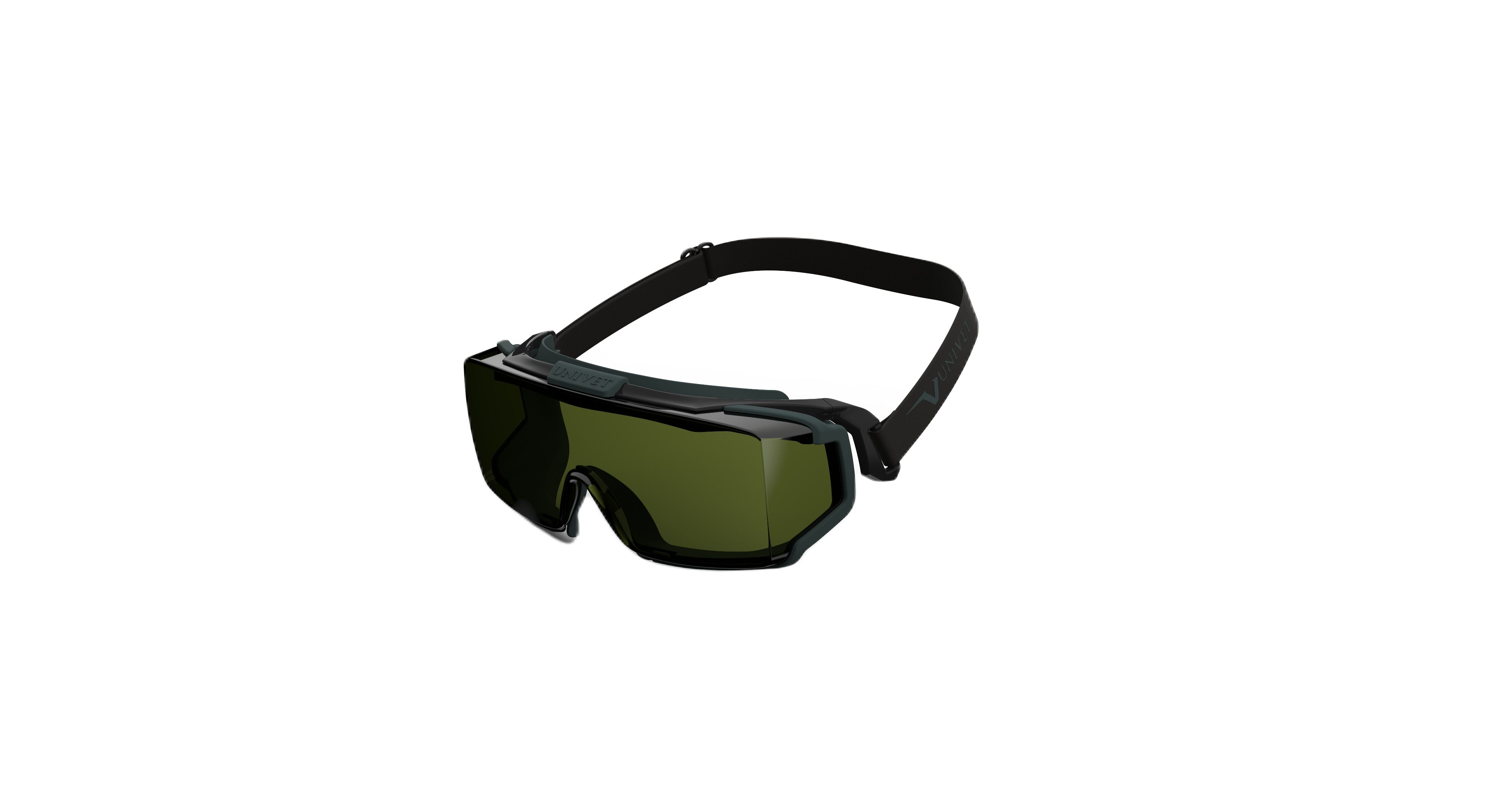 Univet 5X2 Safety Goggles, Chemical Resistant, Impact Resistant, Green Polycarbonate Lens, Lexxy