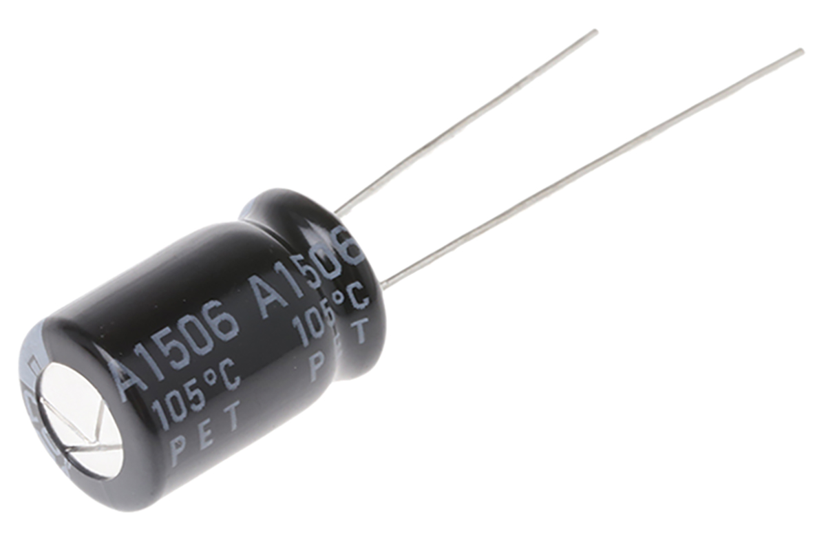 Rubycon 1000 μF Capacitor 6.3V dc, Radial, Through Hole Radial Lead