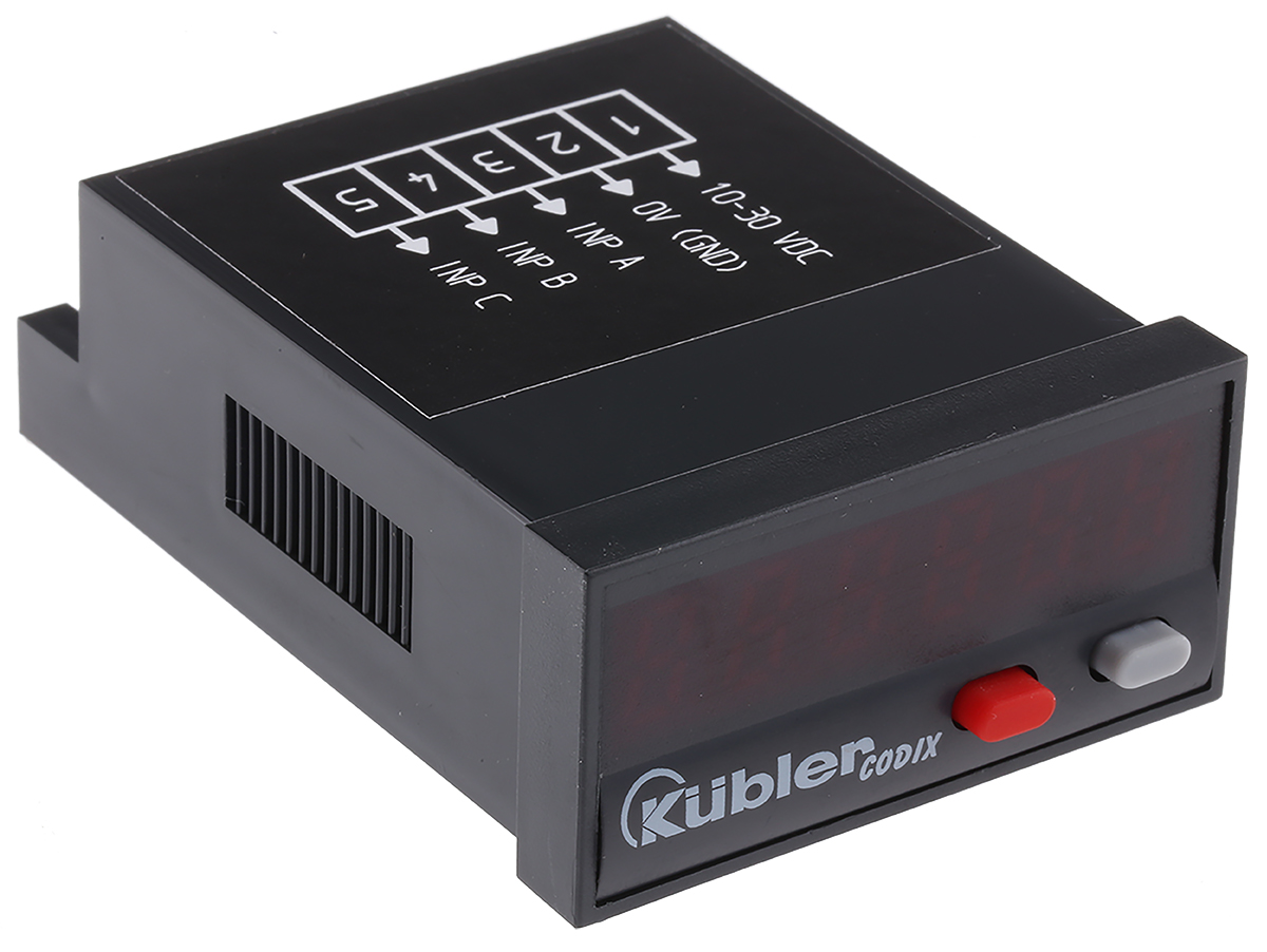 652p012300 Kubler CODIX 52P LED Digital Panel Multifunction Meter for Frequency,  50 mm  x 25 mm
