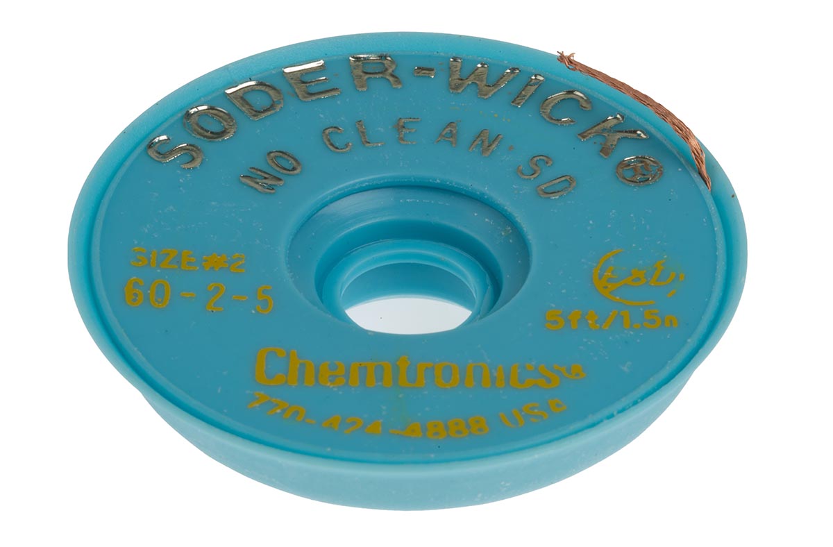 Chemtronics 1.5 m Lead Free No Clean De-Soldering Braid, Width 1.5 mm