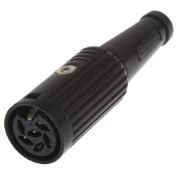 Deltron, 600 5 Pole Straight Standard DIN Socket, DIN 41524, DIN 45329, DIN 45322, DIN 45326, DIN 45327, 2A, 34V ac/dc,