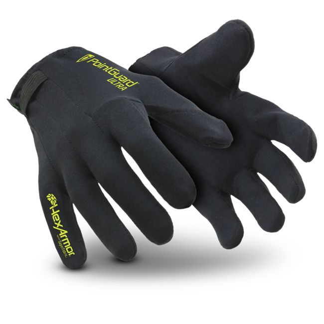Hexarmor Black Spandex Work Gloves, Size 6, Spandex Coating