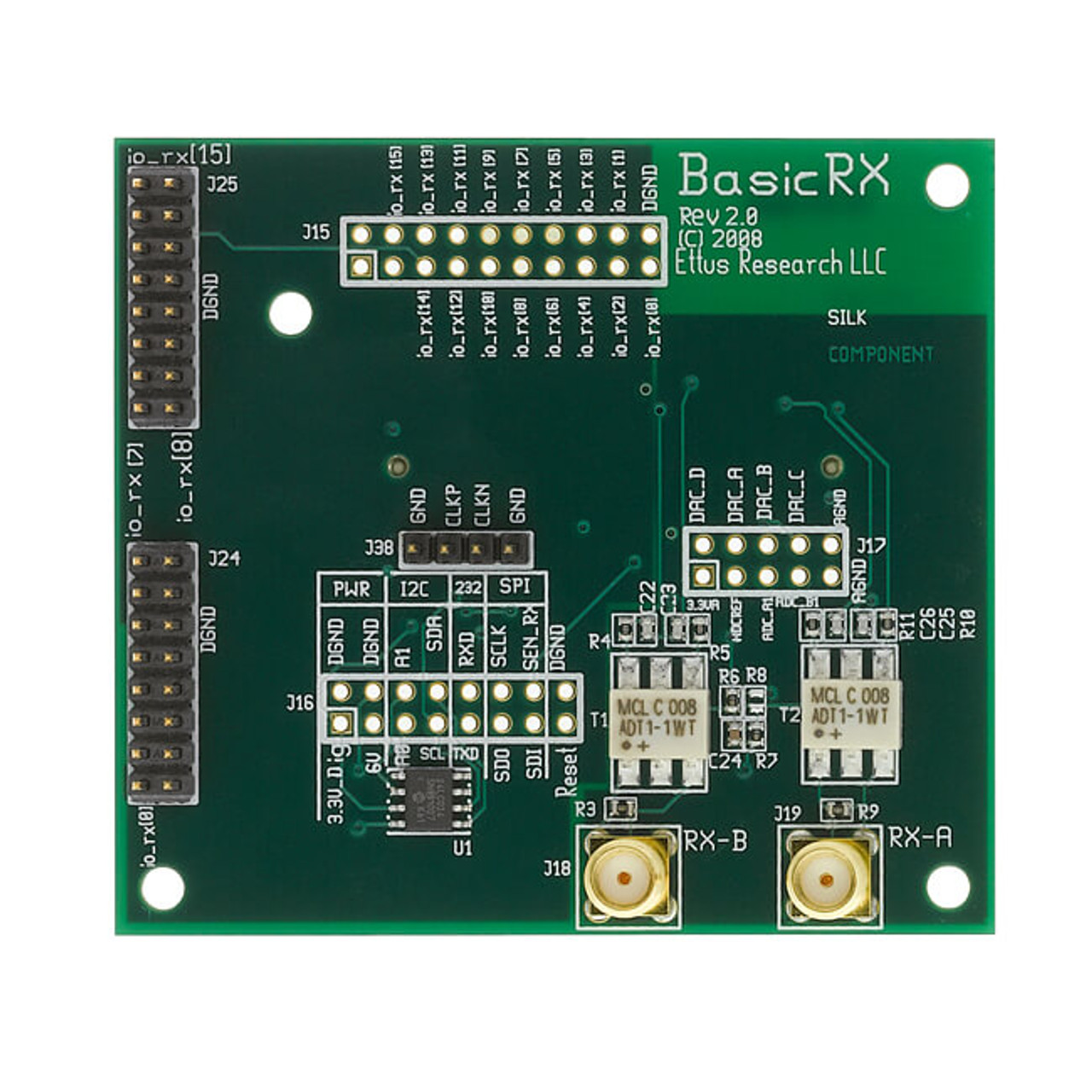 Digilent USRP N200/N210 Ettus BasicRx Daughter Board for LabVIEW and Simulink, GNU Radio 6 GHz 6002-410-031