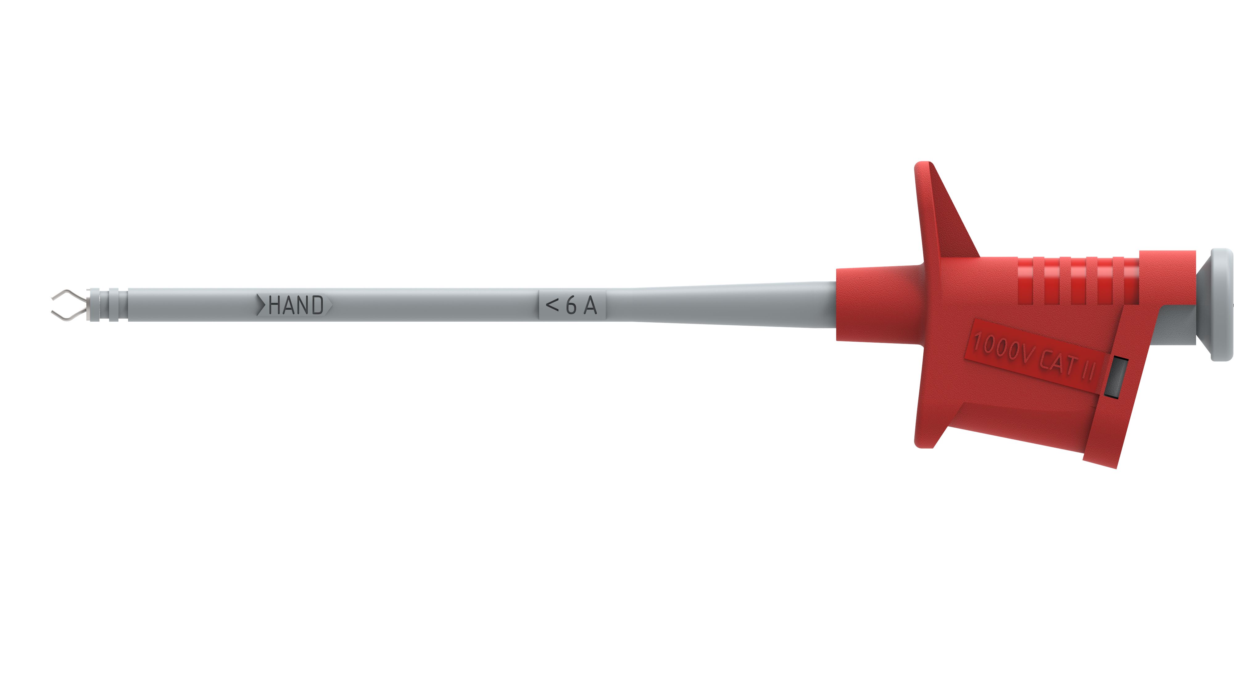 Electro PJP Red Grabber Clip, 1 kV, 6A, 4 mm Socket