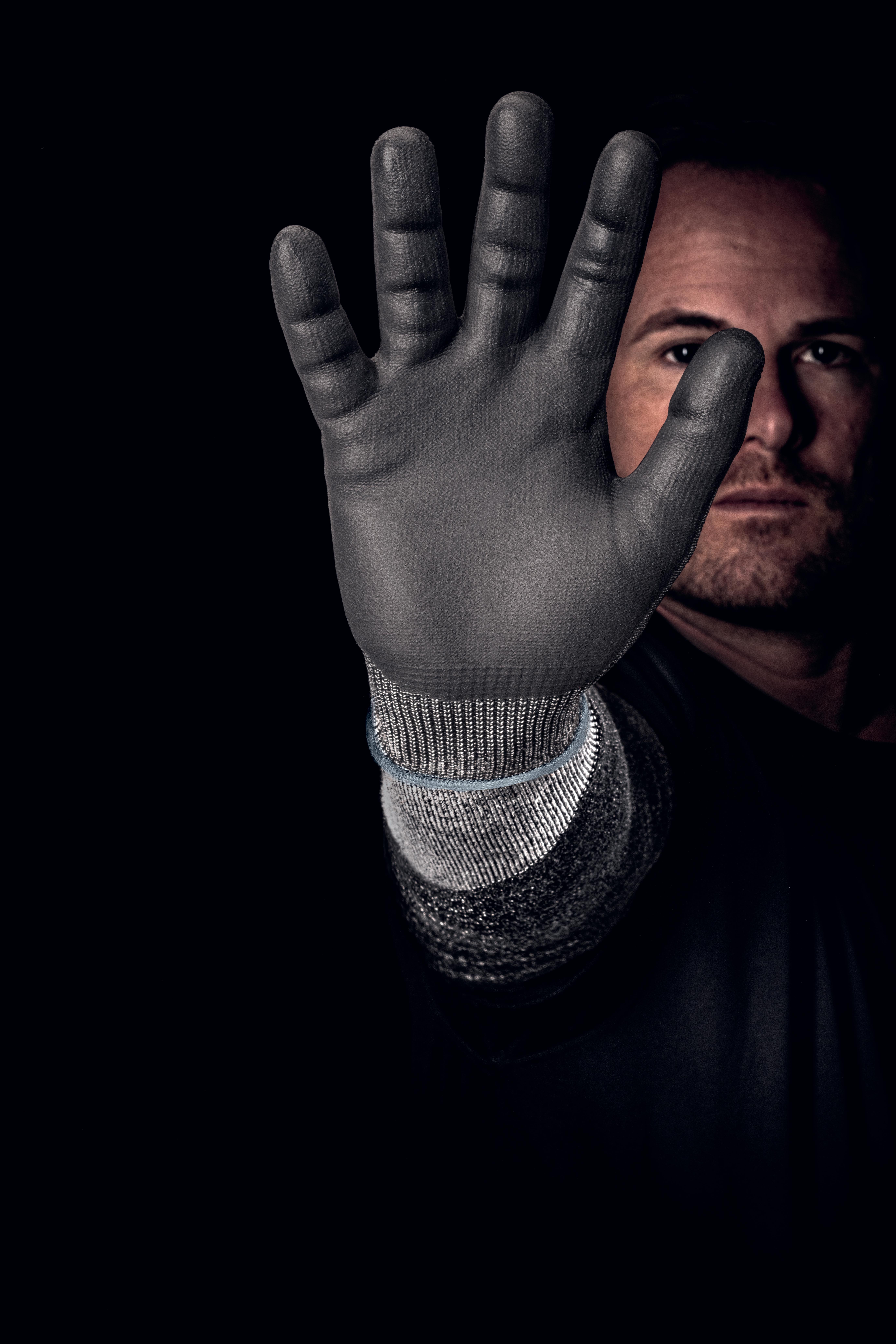 6006809 uvex Black Polyamide, Steel, Elastane, High Performance Polyethylene Work Gloves Cut Resistant