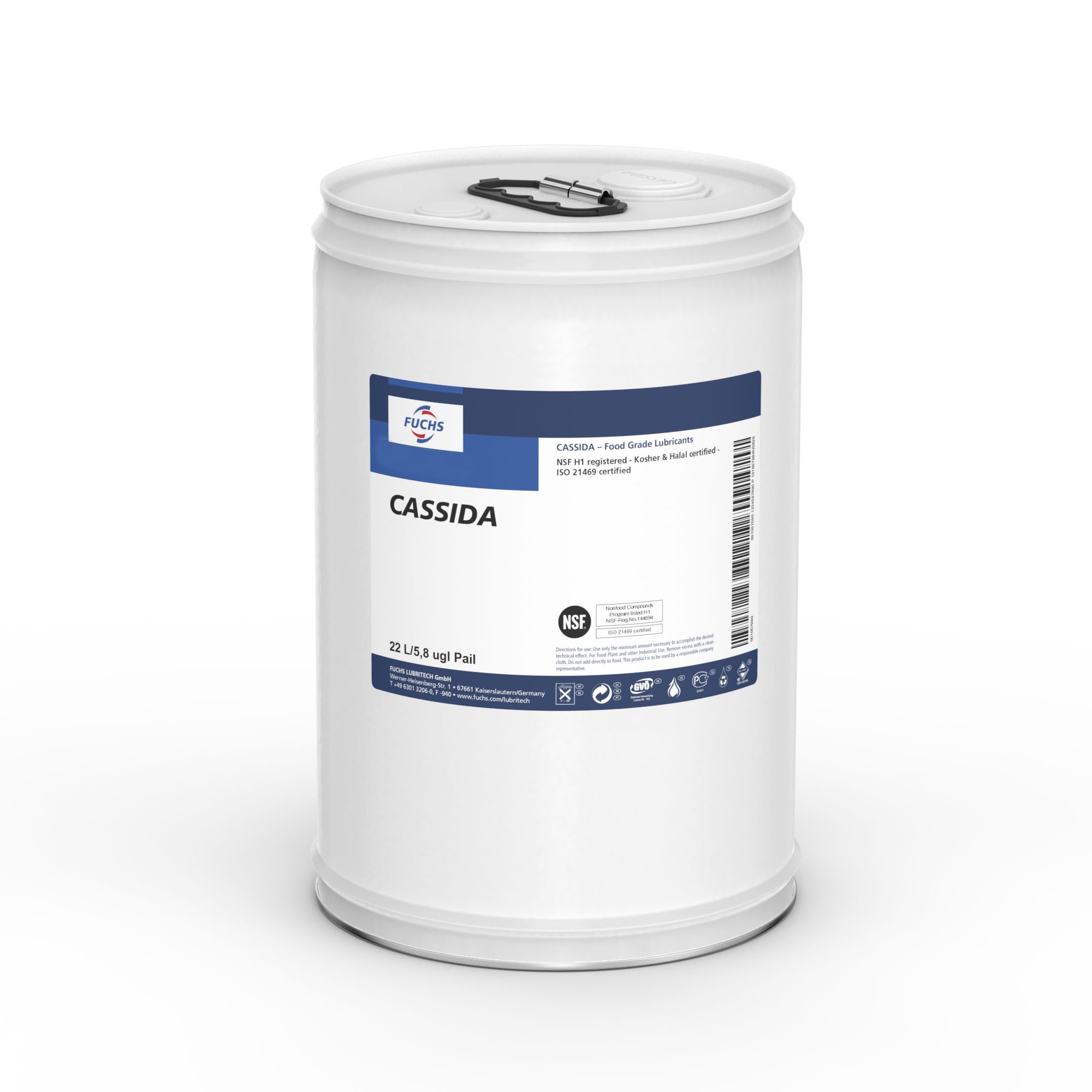 Fuchs 22 L Lubricant and Can Multi Purpose Lubricant for Food and Industrial Applications
