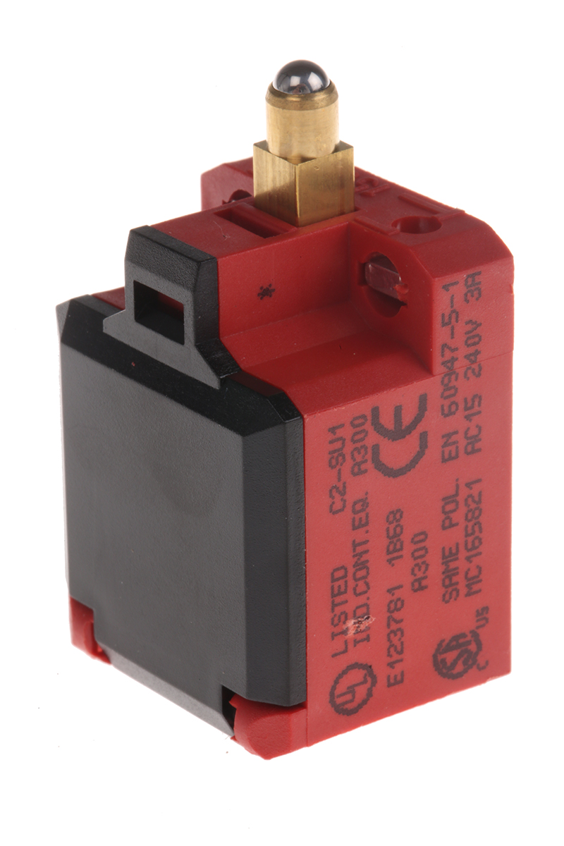 Bernstein AG C2 Series Plunger Interlock Switch, 1 NO/1 NC, IP20, Glass Reinforced Plastic Housing