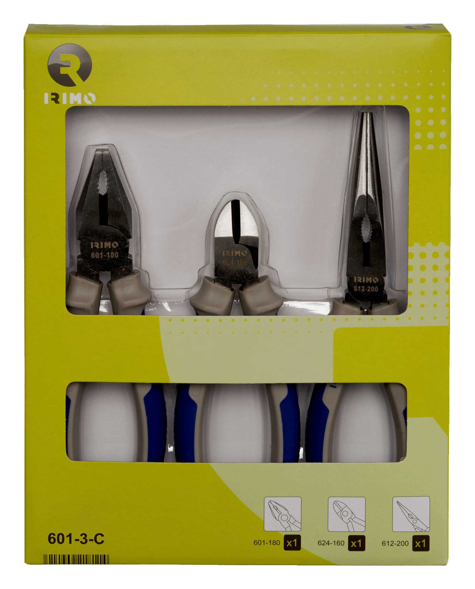 IRIMO 601-3-C 3-Piece Plier Plier Set
