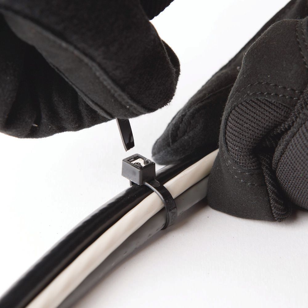 nVent CADDY Cable Tie, Cable Tray Cable Tie, 280 mm x 4.3mm, Black Polyamide 66