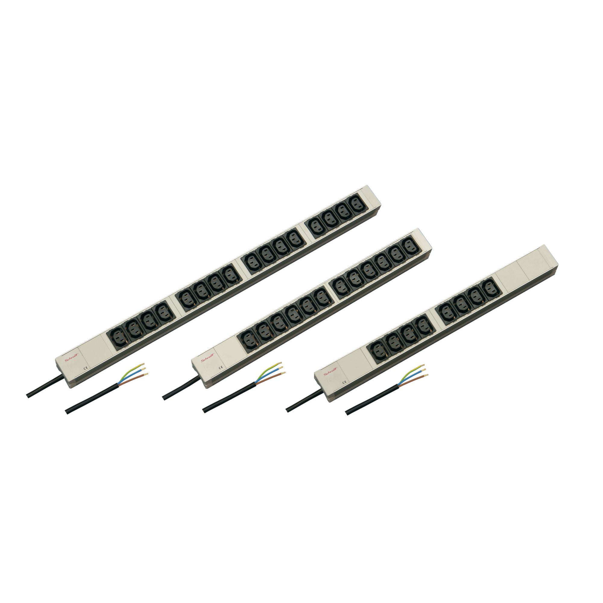 nVent SCHROFF 8 Gang Power Distribution Unit Socket Strip, 438.5mm Cable, 10A, 230V