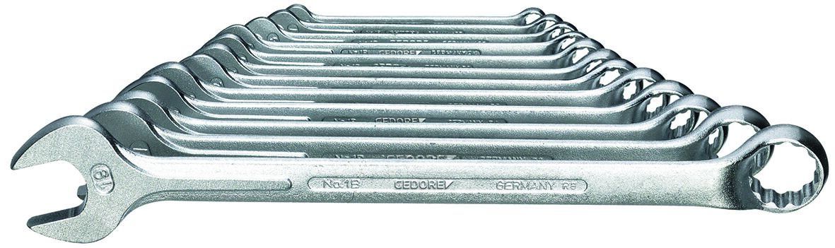 Gedore 12-Piece Combination Spanner Set, 6, 7, 8, 9, 10, 11, 12, 13, 14, 15, 17, 19 mm, 31Crv3