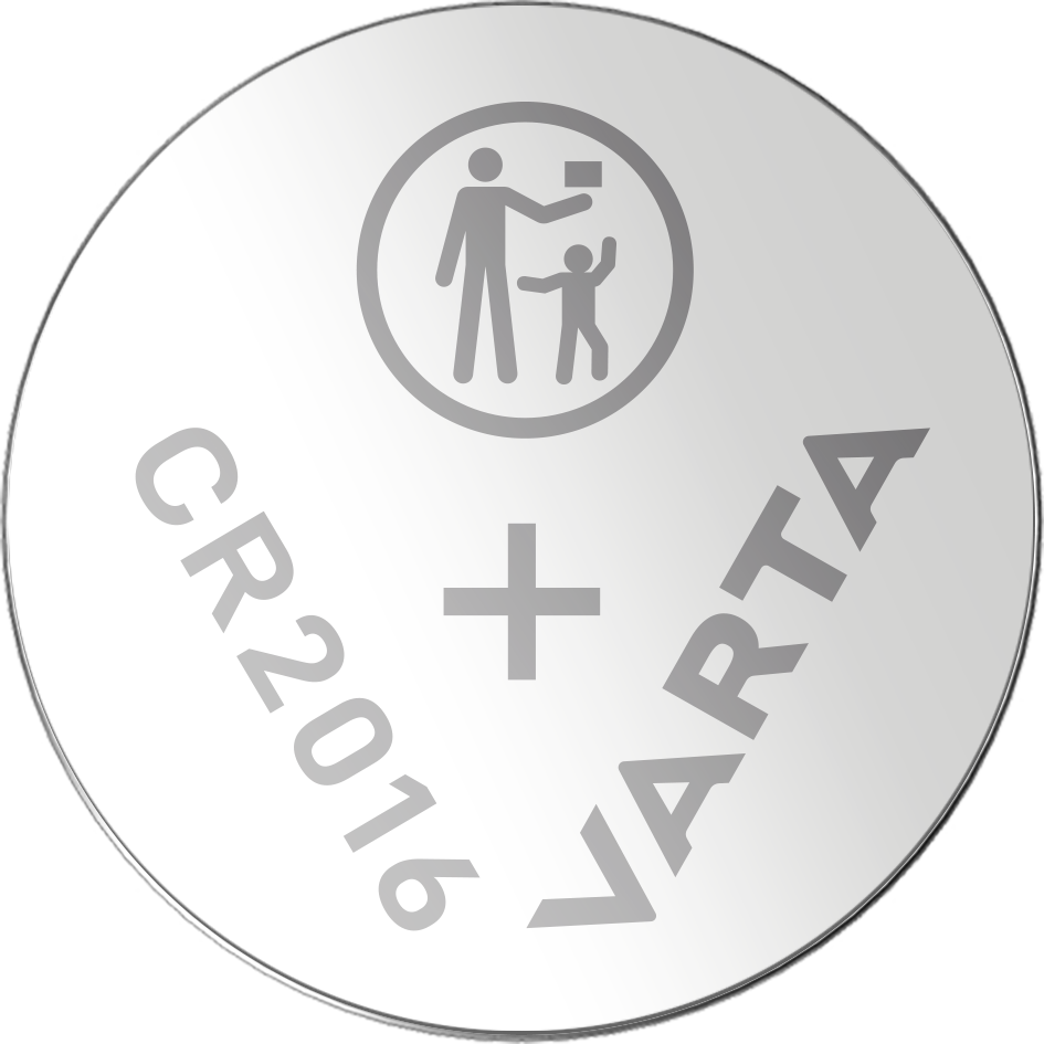 Varta CR2016 Coin Battery, 3 V, 20 mm Diameter, 5 Pack