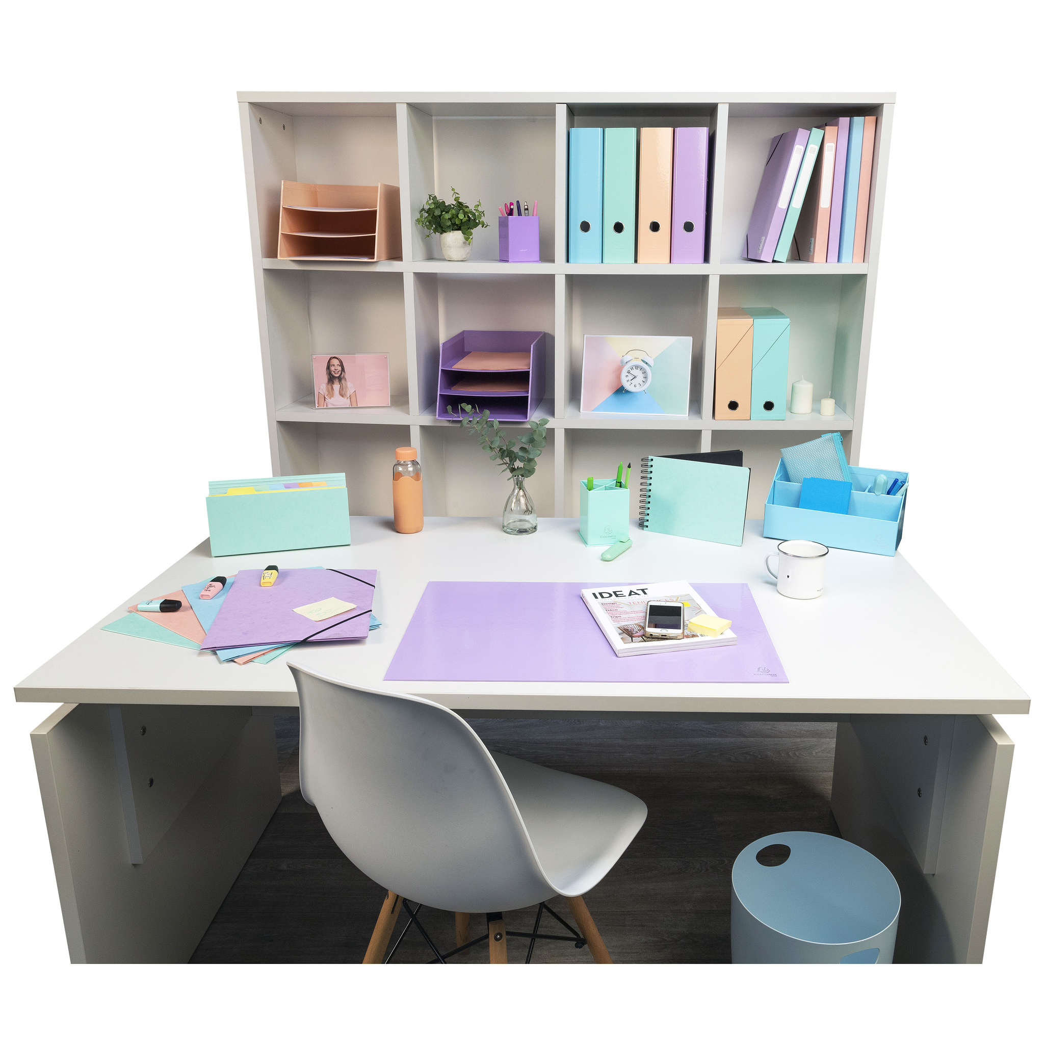 60164d Exacompta Mauve Desk Mat, 575 mm x 375mm