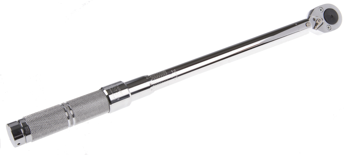 Stanley Click Torque Wrench, 40 To 200 Nm, 1/2 in Drive, Square Drive, 527mm Overall