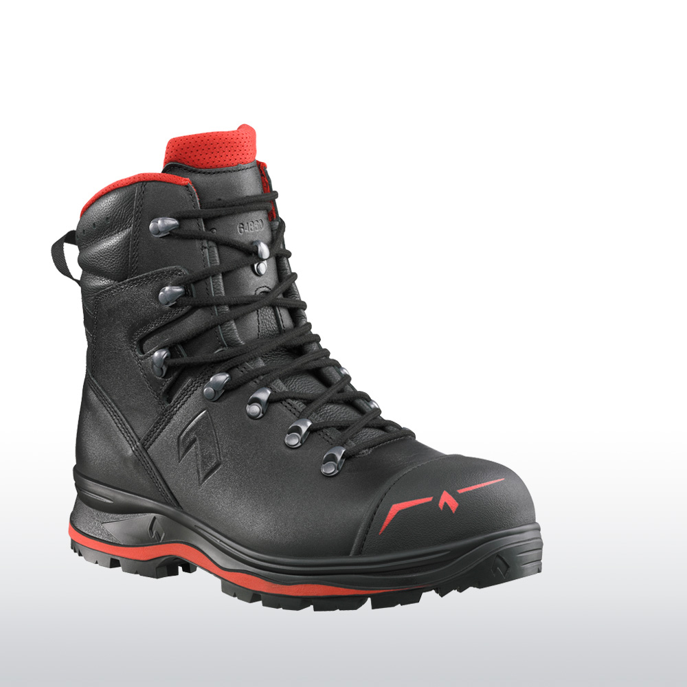 HAIX 602017 Black, Red Steel Toe Capped Unisex Safety Boots 3.5, EU 36 CE EN ISO 20345:2011