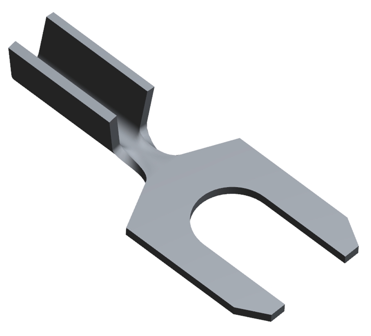 TE Connectivity, 60234 Uninsulated Crimp Spade Connector, 26 AWG to 22 AWG, M3.5 Stud Size