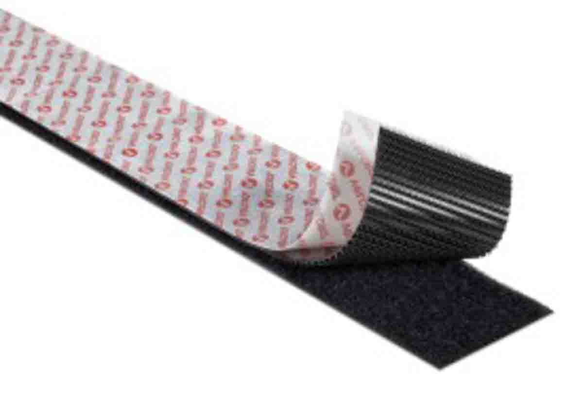 60241 Velcro Black Hook & Loop Tape, 50mm x 1 m