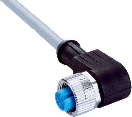 Sick M12 4-Pin 5m Female Plug Connector With Cable, 250 V