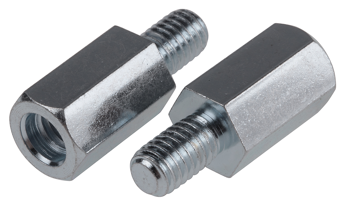 RS PRO Standoff M6, 16 mm Body, 10 mm Stud, Steel