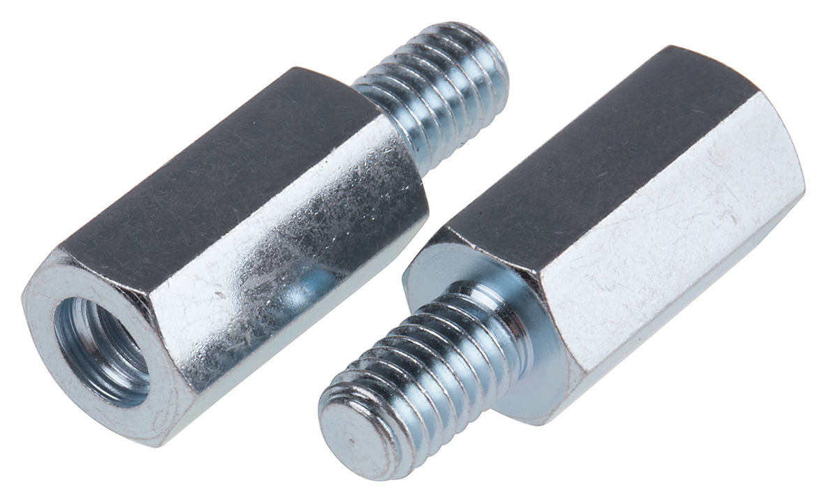 RS PRO Standoff M6, 18 mm Body, 10 mm Stud, Steel