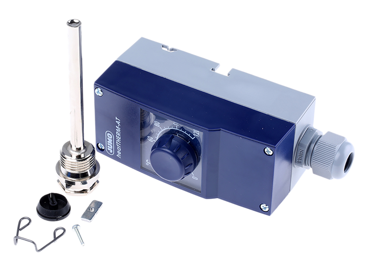 Jumo Capillary Thermostat, 50 °C Max Temperature Controller, Safety Temperature Monitor, Temperature Monitor, Safety