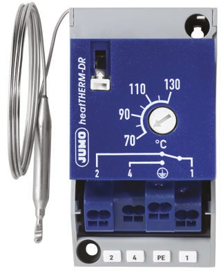Jumo Capillary Thermostat, 80 °C Max Snap Action Switch, Changeover Contact, SPST (NO), Automatic Reset, 1 NO/1 NC, 16