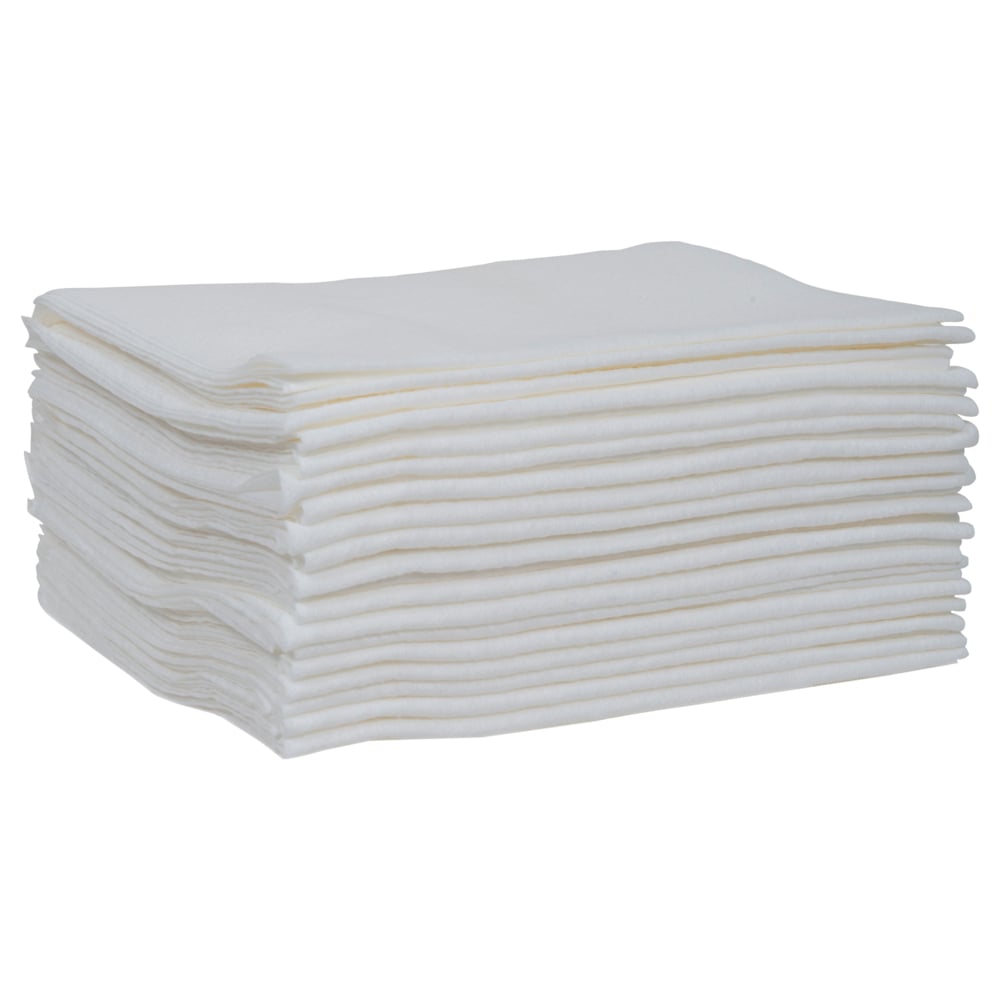 6034 WYPALL WypAll® X60 General Clean™ () White Cloths for General Cleaning, Dry Use, Pack of 76 Per Pack, 305 x 318 mm,
