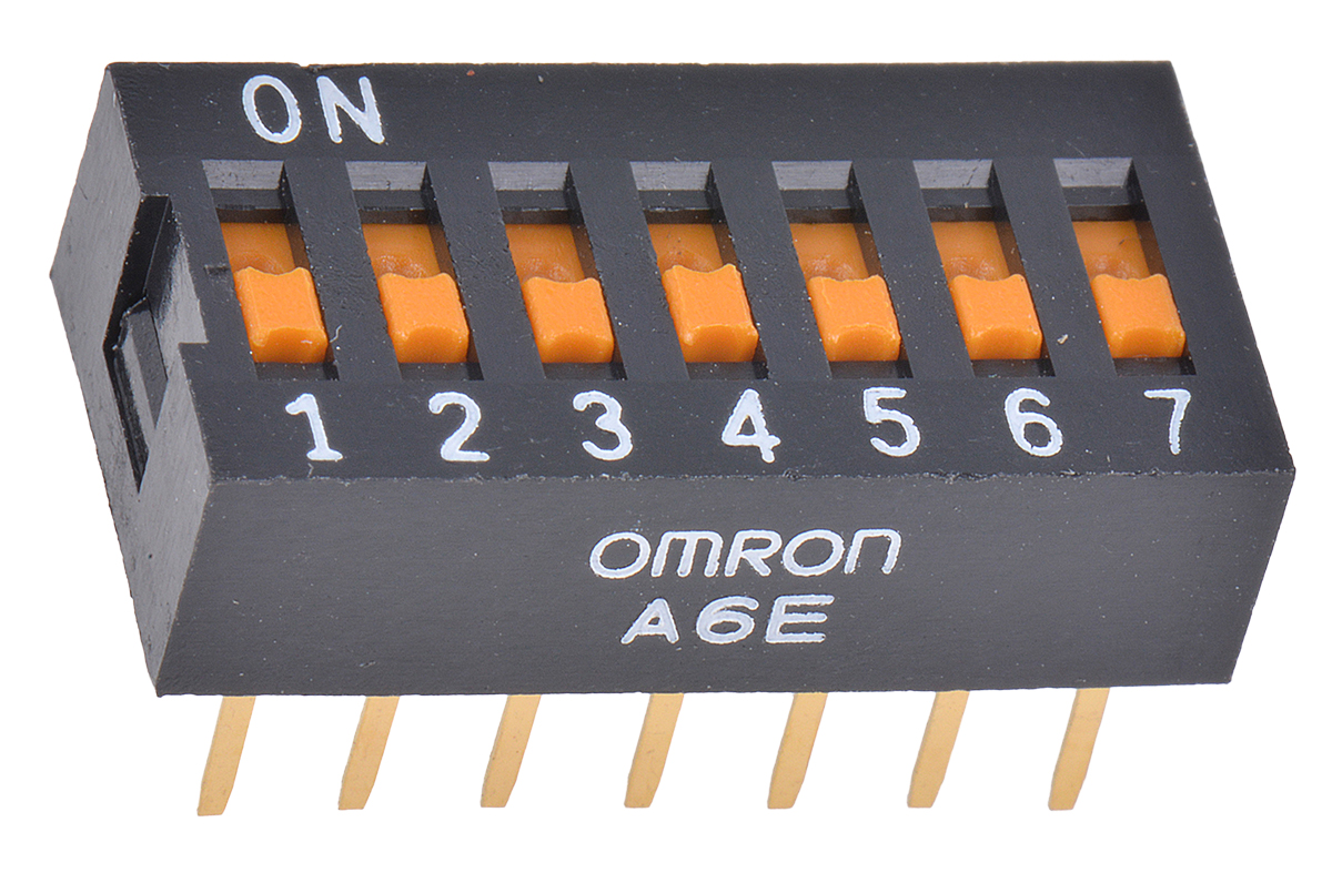 Omron 7 Way Through Hole DIP Switch 7P