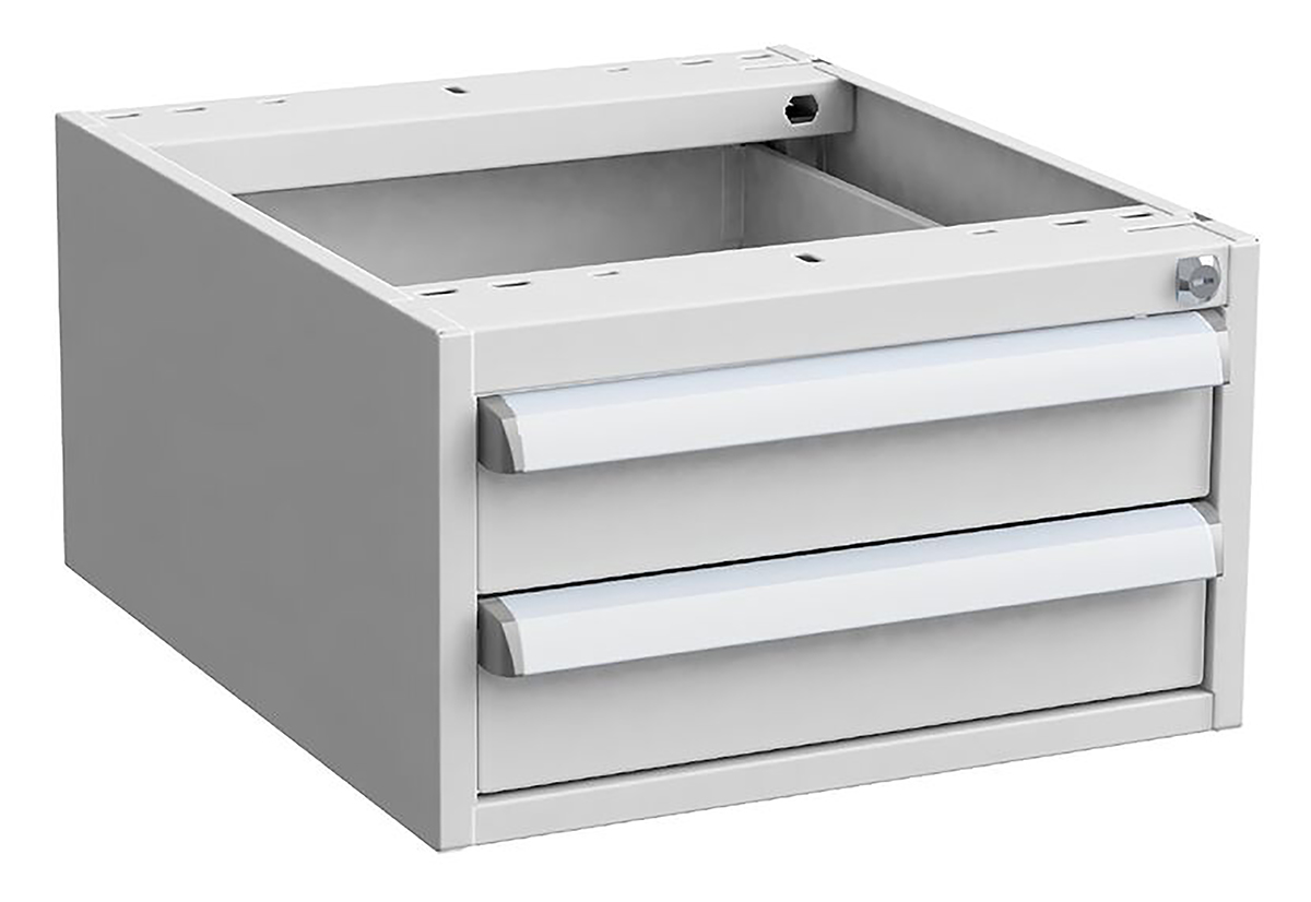 Treston Drawer Unit 2, Steel, 260 mm x 450mm x 520 mm, Grey